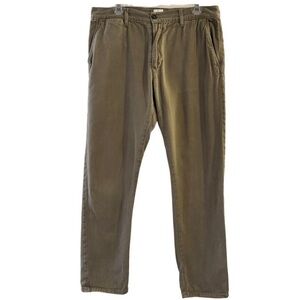 Flint and Tinder, Men's Green Linen/Cotton Chinos, 34x32